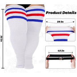 LOUSGUTA Plus Size Thigh High Socks for Thick Thighs- Extra Long Womens Cable Knitted Over Knee High Boot Cosplay Stockings Leg Warmer