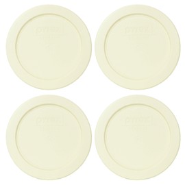 Pyrex 7200-PC Sour Cream Round Plastic Food Storage Lid - 4 Pack