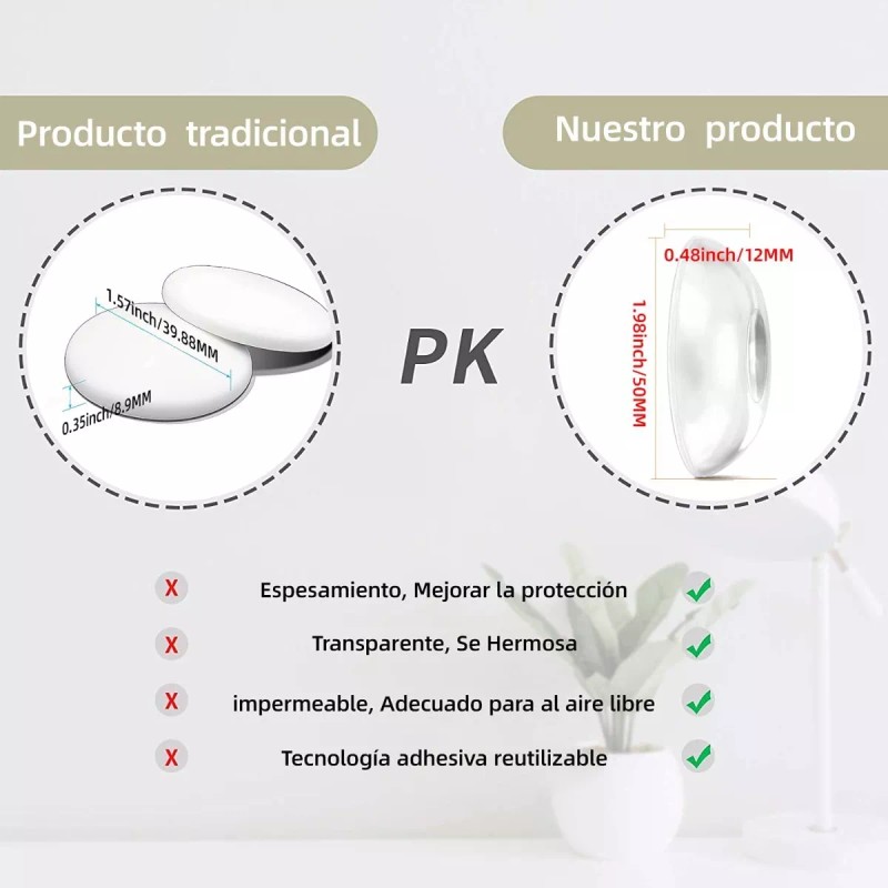 GAMAFOCUS Protector De Pared Tope De Silicona Para Puerta 9