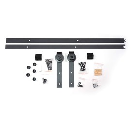 Barn Door Hardware with Joint Root Standard Black (78 in.)