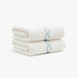 Superior Egyptian Cotton Oversize 31 x 20 Hand Towel, 2PCs Set, Mint Chain