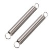sourcingmap 67mmx10mmx1.1mm Metal Dual Hook Tension Spring Silver Tone 2pcs
