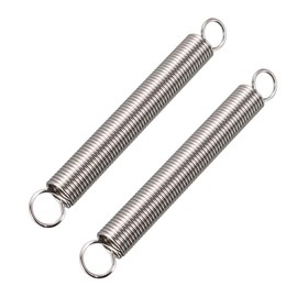 sourcingmap 67mmx10mmx1.1mm Metal Dual Hook Tension Spring Silver Tone 2pcs