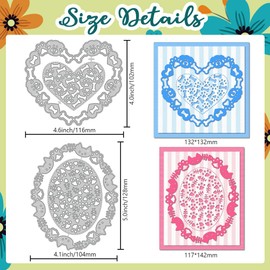 DELORIGIN Heart Dog Cat Paw Frame Cutting Dies Card Making Die Stencil Carbon Steel Pet Bone Die Cuts Scrapbooking Embossing Template for Greeting Cards Craft Paper Album Wedding Invitation Decor