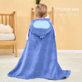 Suffolly Kids Dressing Gowns Bathrobe 3D Unicorn Hood,Hooded Towel Angel Poncho,Angel Hooded Towel For Girls Poncho,Cotton Beach Towels