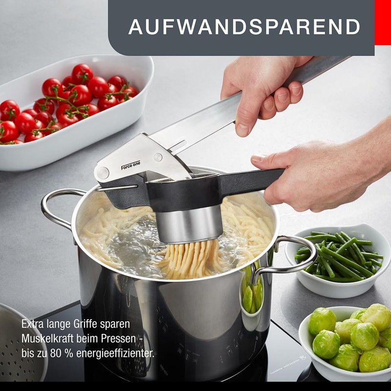 GEFU Force One Potato, Juice and Spaetzle Press, Stainless Steel,