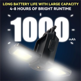 Kbkoudez COB Rechargeable Keychain Light,2-Sided Lighting,Hangable Camping Light | 8-Hour Runtime | Dual LED + Flashlight Warning Mode | IPX3 Waterproof | Must-Have for Hiking & Outdoors