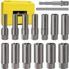 Topec 15PCS Deep Bolt Extractor Kit, 6mm-19mm Nut Extractor Socket