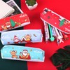 4 Pieces Christmas Theme Pencil Pouch, Canvas Pencil Bag, Cartoon