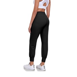 RAYPOSE Joggers for Women High Waisted Yoga Pants with Pockets Workout Leggings Black
