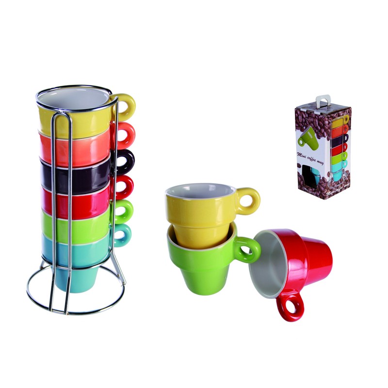 Out of the Blue 78/8086 Ceramic Espresso Cups, 5 x