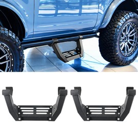 Door Running Boards Compatible with Ford Bronco 2021 2022 2023 2024 2025 Door Side Steps Bars for Ford Bronco with Rock Rail 2/4 Door(Not for Sports)