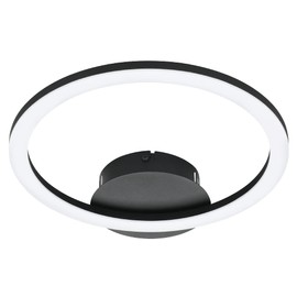 EGLO connect.z Smart Home LED Ceiling Light Parrapos-Z, ZigBee, App and Voice Control, Alexa, Light Colour Adjustable (Warm White/Cool White), Dimmable, Ceiling Light Black White, 34 x 30 cm