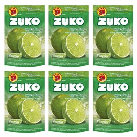 Zuko Lime-Limon Instant Powder Drink | Family Pack | No Sugar Needed | Vitamin C | 14.1 Ounce (Pack of 6)