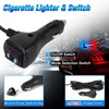 Afurkuot Red & Blue LED Flashing Beacon Light, 8.5” 12/24V