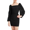 EXARUS Girls Long Sleeve Bodycon Dress Party Dance Tight Ruched