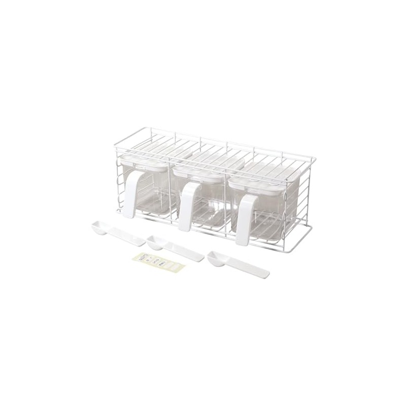 Pearl Metal HC-472 Seasoning Rack, Spice Rack, 3 Stockers, Vertical