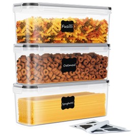 HRUISE HRUISE Pasta Storage Containers3 Pcs/Set 2.3L Rectangle Spaghetti Long Noodle Storage Box with Lids, BPA Free Plastic Kitchen Food Storage Canisters for Pasta Oatmeal