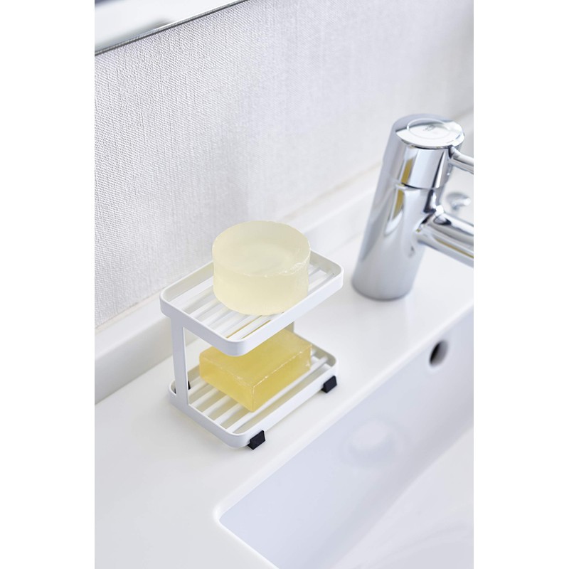 TOWER SOAP TRAY 2 TIERS WH