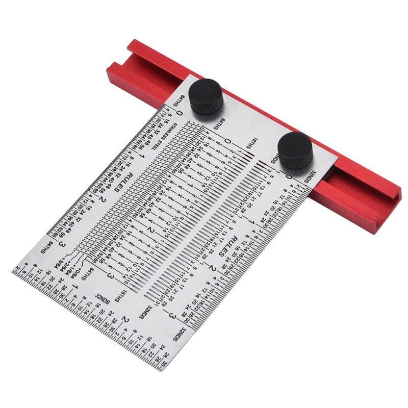 T Rule Stainless Steel Silver Scribing Ruler Woodworking Measuring Tool