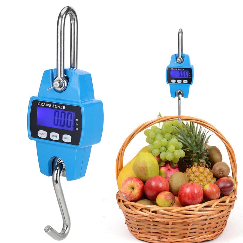 300KG Portable Mini Crane Scale Electronic Hook Hanging Weight Scale