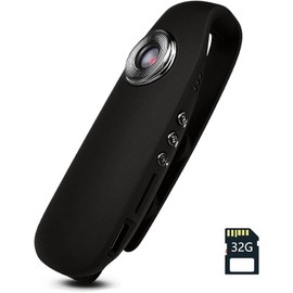 Mini Body Camera with 32GB SD Card,1080P Portable Body Cam Video Recorder with Loop Recording & Motion Detection & Wearable Magnetic Clip,Personal Small BodyCam for Daily Recording,Security Guards