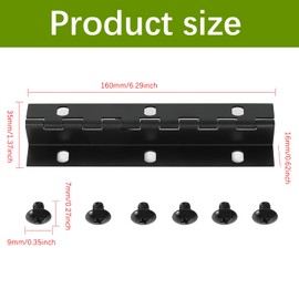 Dkaikai Mailbox Door Hinge Replacement for Imperial Mailbox with 6 Screw Holes, Steel Black Mailbox Door Repair Kit