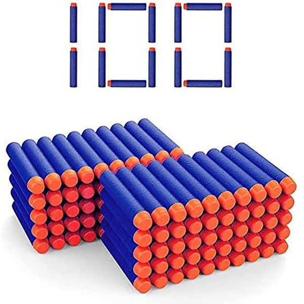 DEWEL 7.2cm Refill Darts Foam Bullet Ammo bullets 100 pack Pack for Series Toy guns Foam darts Suit for Target Games Sports Outdoor