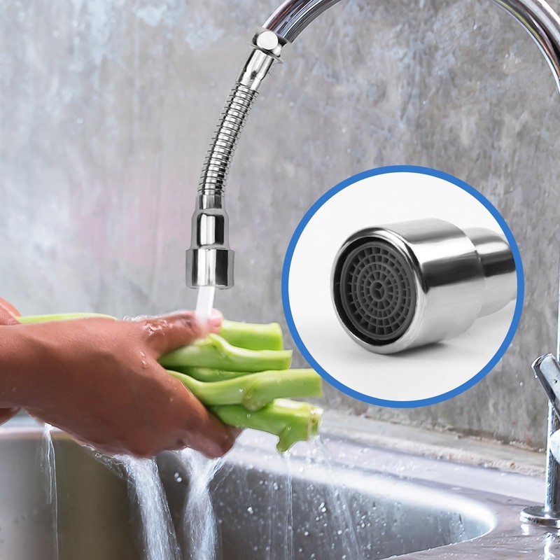 VZXZXE Tap Extension 14 cm, 360° Swivel Function, Explosion-proof and