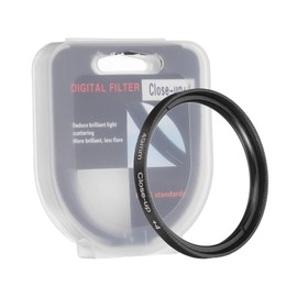 PATIKIL 49mm Close-up Filter Macro Lens Filter +4 Diopter Magnification Close-up Lenses with Cap Camera, Black