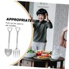KICHOUSE 2pcs Stainless Steel Shovel Design Cutlery Set Multipurpose Fork