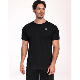 NELEUS Men's 3 Pack Dry Fit Running Shirts Workout Cycling Shirt Moisture Wicking,5012,Black/Grey/Navy Blue,XL