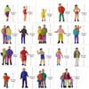 P100W 100pcs 1:87 Painted Figures HO Scale Standing People Assorted