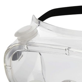 Sellstrom Flexible, Soft, Indirect Vent, Protective Safety Goggle, Clear Body, Uncoated, Clear Lens, Black Adjustable Strap, S81200