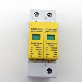 UDWTMTPRT Circuit Breaker SPD DC 500V 800V 1000V 2P 10~20ka Surge Protector Device Cress Low Voltage House 3 Pole Surge Protector Lightning Protection(500V)