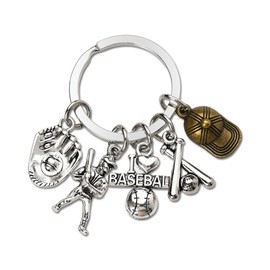 Baseball Birthday Gifts for Grandson Son Graduation Gifts for Boys Nephew Baseball Player Sports Team Gift Keychain for Men Trainer Coach Thank You Presents for Coach Softball Bag Charms for Backpack