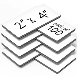100 Pack Dry Erase Magnetic Labels 2x4 in - Magnetic Name Tags for Classroom Lockers School Bus - Classroom Magnets for Names - Magnet Labels for Whiteboard Magnet Names Plates for Classrooms Blanked