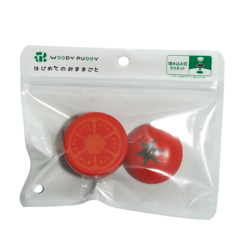First Play Tomato Magnet Wooden Toy Educational Toy Pretend Woody