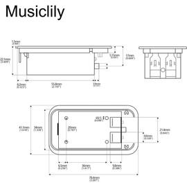 2PCS 9V Battery Cover Battery Box Case Compartment For Guitar Bass