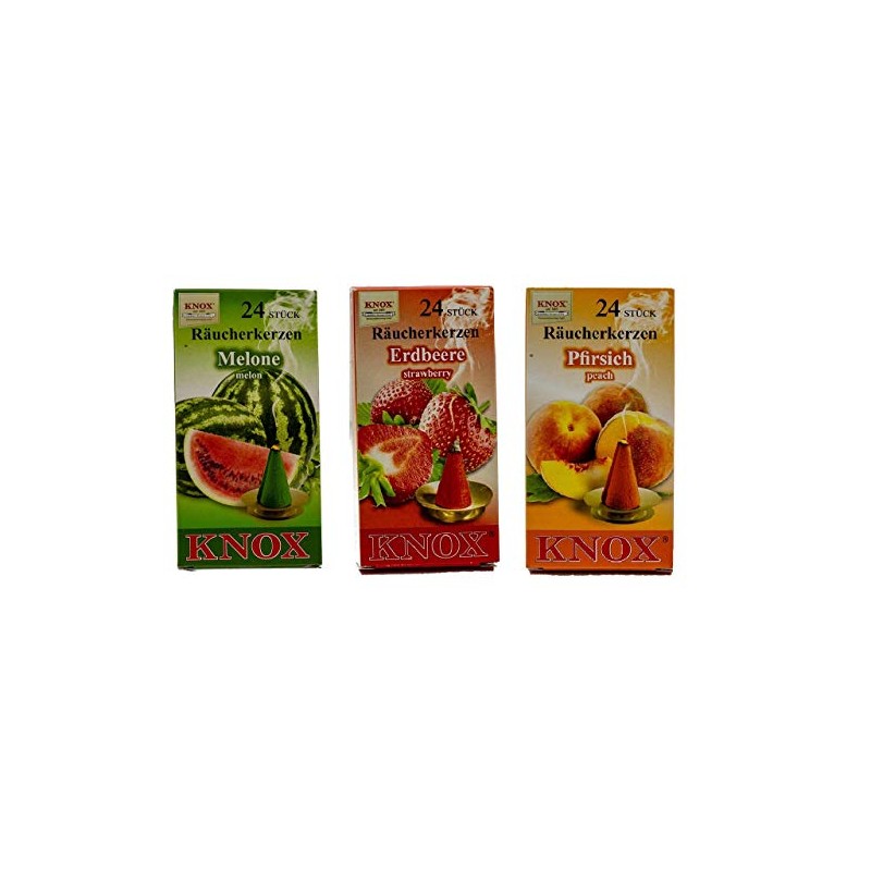 KNOX Set of 3 Incense Cones - Various Types -