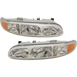 For 1999-2004 Oldsmobile Alero Headlight Driver and Passenger Side Bulbs Included | Includes park/signal/marker lamps | GM2502203 GM2503203 | 22689652, 22689651
