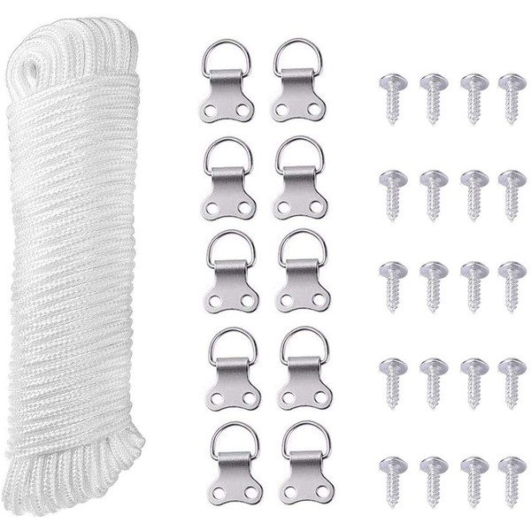 SISI UK® 6m x 3mm Picture Hanging Cord with 10