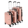 Gnrolaz Luggage 3 Piece Suitcase Sets,3 Piece ABS Expandable Luggage