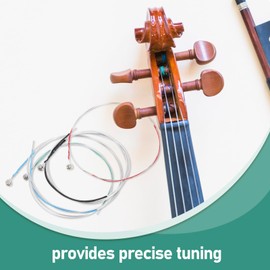 SUPVOX 4 Pcs Violin Strings Set: Universal Steel Core Strings with Nickel-plated Ball for 1/2 Violins - Replacement for Beginners and Professionals
