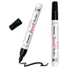 Artsunlvy Black Paint Pens Permanent Markers - 2 Pack Oil