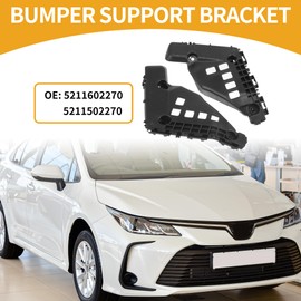 Partuto Bumper Support Bracket No.5211602270/5211502270 - Left Right Side Bumper Bracket for Toyota Corolla 2014-2016 - ABS Plastic Black - 1 Pair