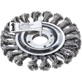 kwb AGGRESSO-FLEX® Disc Brushes, Braided HSS Steel Wire for Use with Angle Grinder 719536, Pack of 1