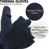 Mens Fleece Mitten Gloves Thermal Convertible Mitten w/Flip Thumb Cold