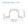 sourcing map 6Pcs PVC Pipe Straps, 50mm(2") Plastic Conduit Strap