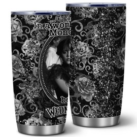 ATHAND Wed TV Show Tumbler,In A World Full Of Mondays Cup,Tv Shows Merchandise for Women Girls Teen,Horror Goth Movie Lover Gift TV Show Fans Present,1 Pcs